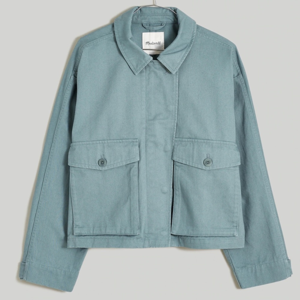Madewell Cropped Cargo Jacket Size Large